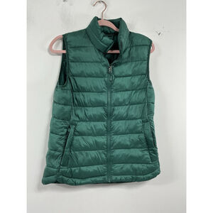 Boys Excellent Condition 32 Degree Heat Puffer Vest Small Green Zip Up